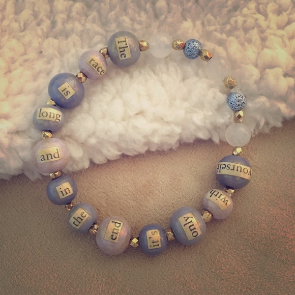 Inspirational beaded stretchy bracelet - Picture 3 of 4